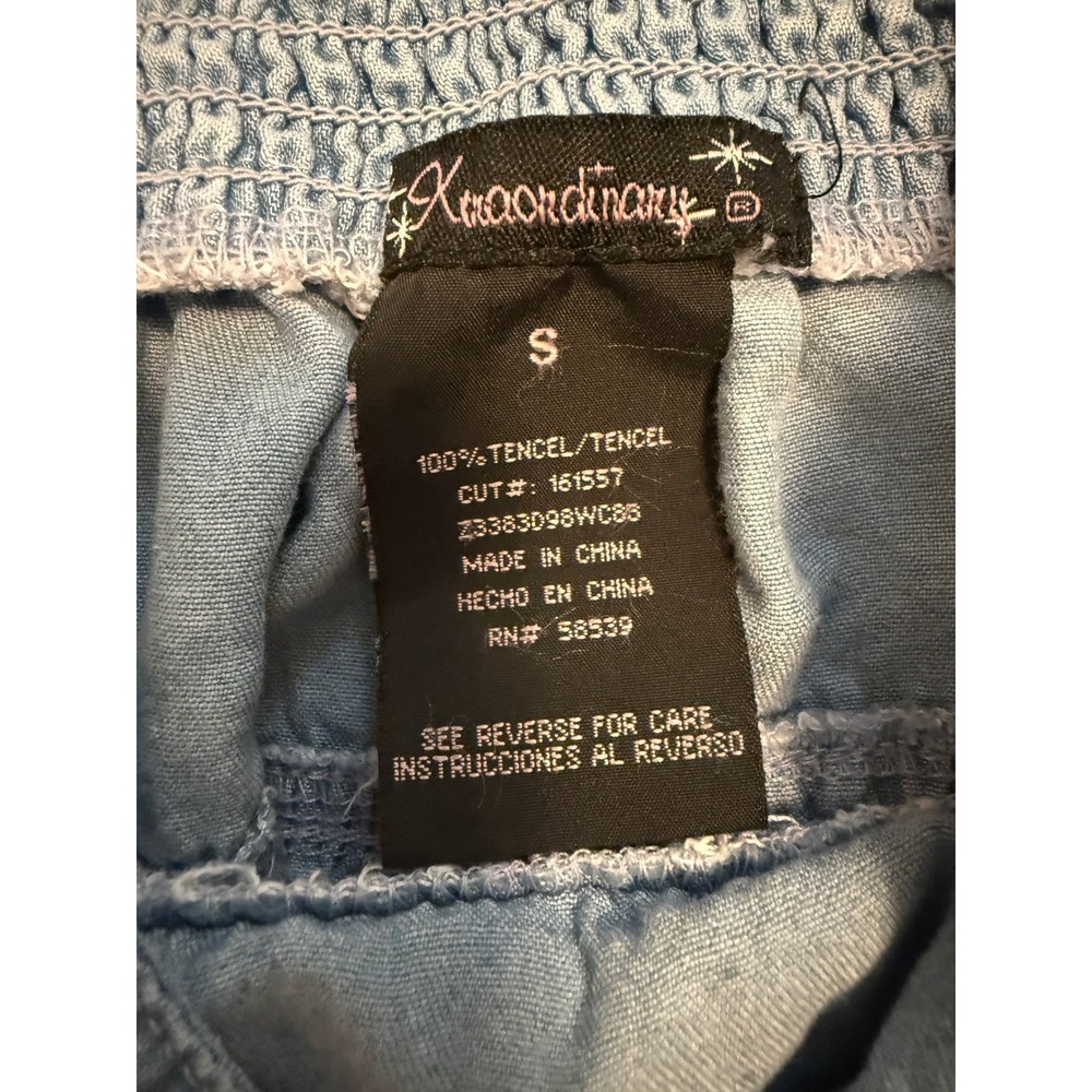 Xtraordinary 2 Piece Skirt Set Kids Small Blue NWOT Cami Tiered Maxi Chambray - Picture 6 of 7